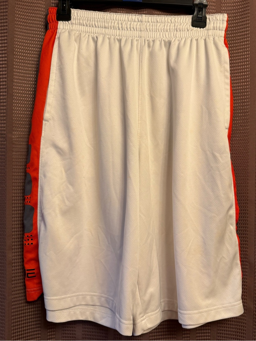 Vintage Nike Men’s Air Jordan AJ11 Legacy mesh shorts white/orange/gray Size L